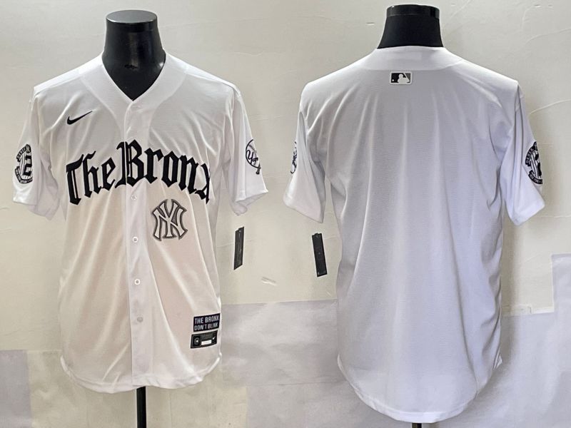 Men 2025 New York Yankees Blank White Five generations Joint Name Nike MLB Jersey style 6
